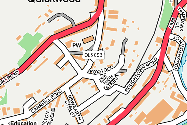 OL5 0SB map - OS OpenMap – Local (Ordnance Survey)