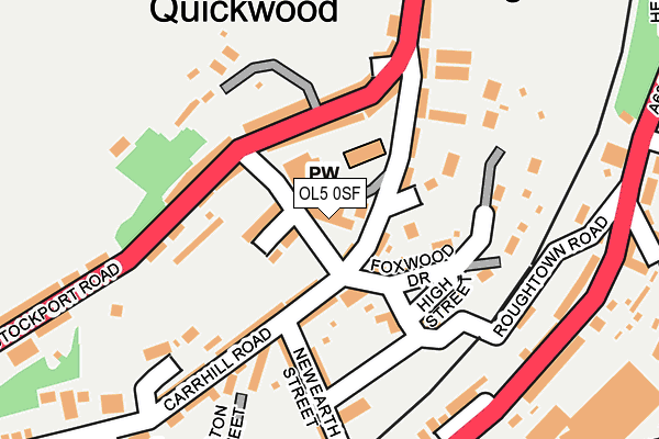 OL5 0SF map - OS OpenMap – Local (Ordnance Survey)