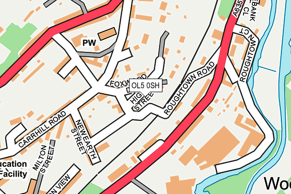 OL5 0SH map - OS OpenMap – Local (Ordnance Survey)