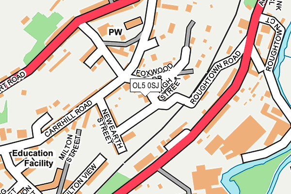 OL5 0SJ map - OS OpenMap – Local (Ordnance Survey)