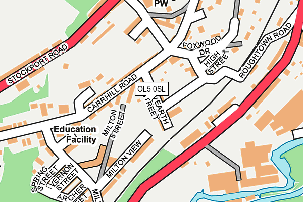 OL5 0SL map - OS OpenMap – Local (Ordnance Survey)