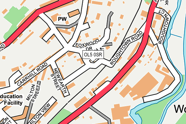 OL5 0SR map - OS OpenMap – Local (Ordnance Survey)