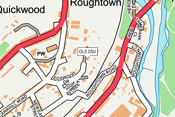 OL5 0SU map - OS OpenMap – Local (Ordnance Survey)