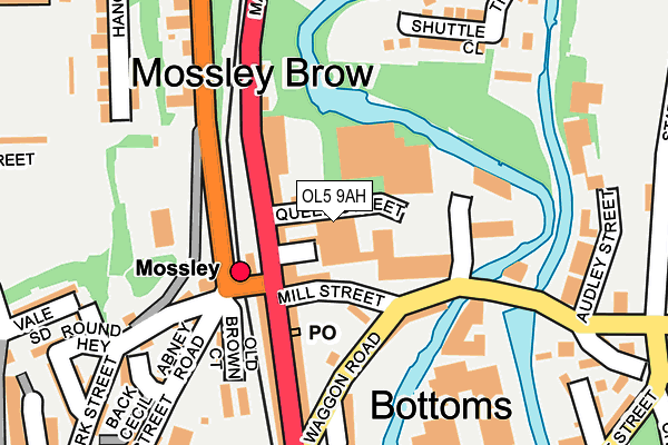 OL5 9AH map - OS OpenMap – Local (Ordnance Survey)