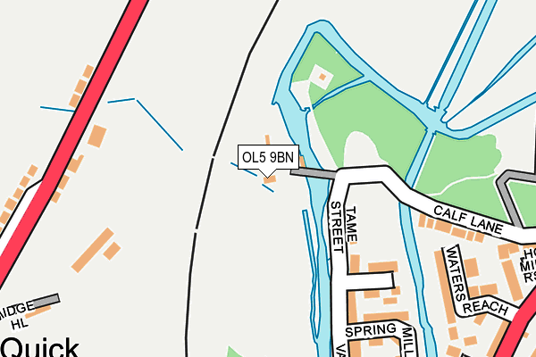 OL5 9BN map - OS OpenMap – Local (Ordnance Survey)