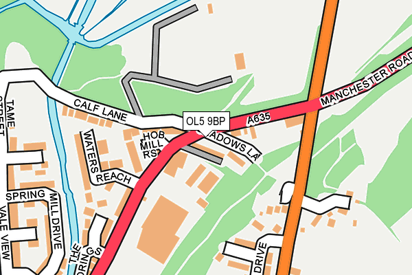 OL5 9BP map - OS OpenMap – Local (Ordnance Survey)