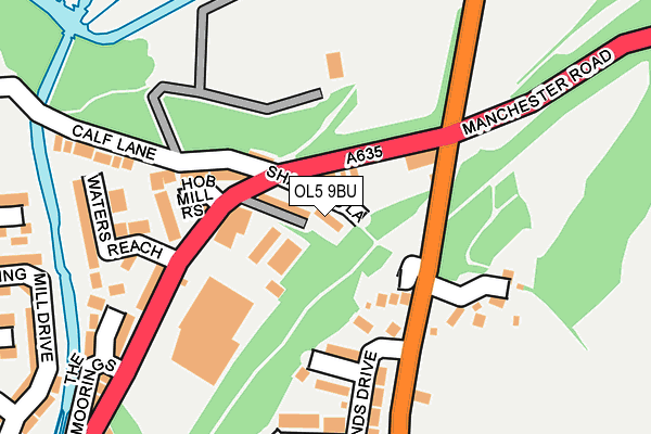 OL5 9BU map - OS OpenMap – Local (Ordnance Survey)