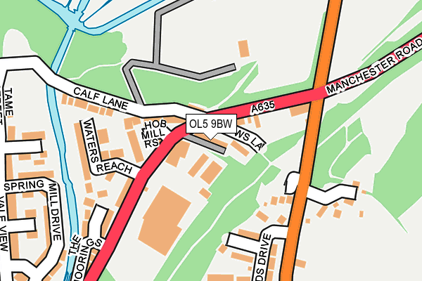 OL5 9BW map - OS OpenMap – Local (Ordnance Survey)