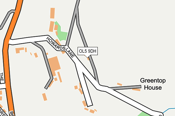 OL5 9DH map - OS OpenMap – Local (Ordnance Survey)