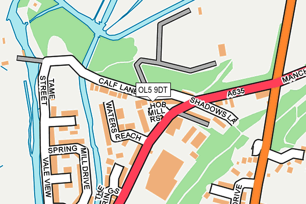 OL5 9DT map - OS OpenMap – Local (Ordnance Survey)