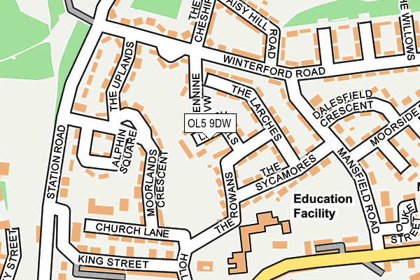 OL5 9DW map - OS OpenMap – Local (Ordnance Survey)