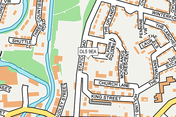 OL5 9EA map - OS OpenMap – Local (Ordnance Survey)