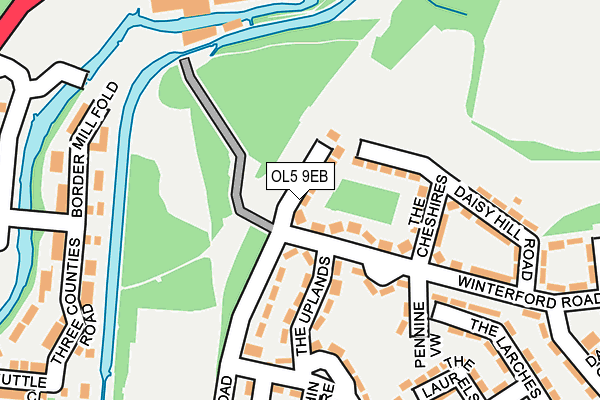 OL5 9EB map - OS OpenMap – Local (Ordnance Survey)
