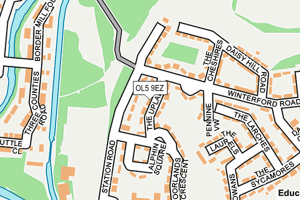 OL5 9EZ map - OS OpenMap – Local (Ordnance Survey)