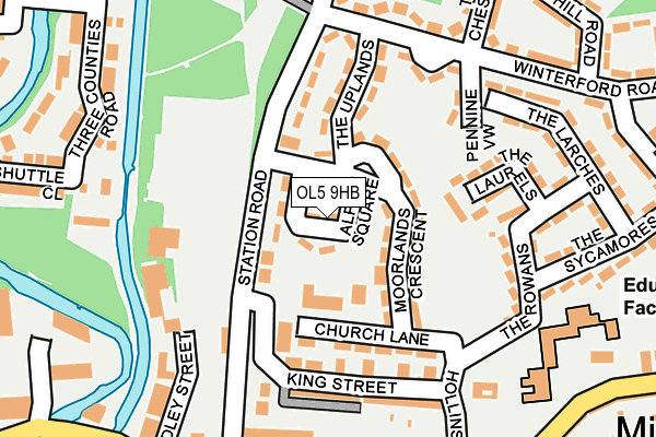 OL5 9HB map - OS OpenMap – Local (Ordnance Survey)