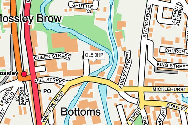 OL5 9HP map - OS OpenMap – Local (Ordnance Survey)