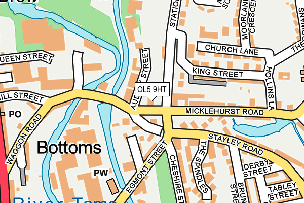 OL5 9HT map - OS OpenMap – Local (Ordnance Survey)