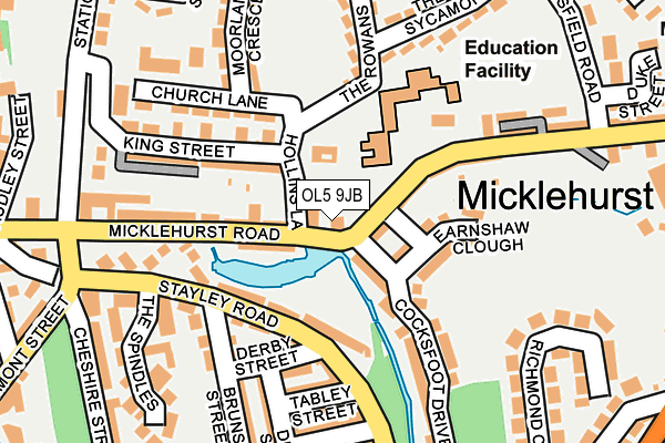 OL5 9JB map - OS OpenMap – Local (Ordnance Survey)