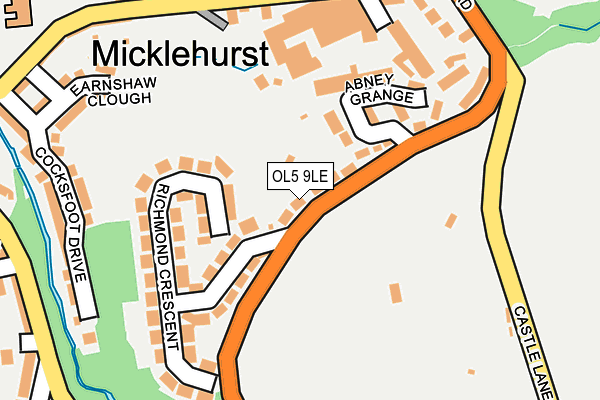 OL5 9LE map - OS OpenMap – Local (Ordnance Survey)