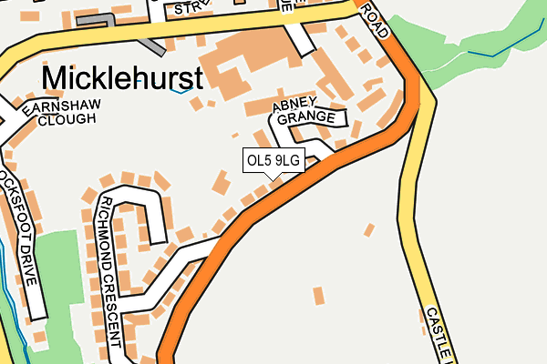 OL5 9LG map - OS OpenMap – Local (Ordnance Survey)