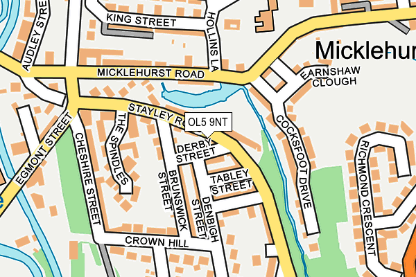 OL5 9NT map - OS OpenMap – Local (Ordnance Survey)