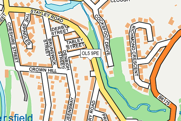 OL5 9PE map - OS OpenMap – Local (Ordnance Survey)