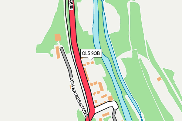 OL5 9QB map - OS OpenMap – Local (Ordnance Survey)