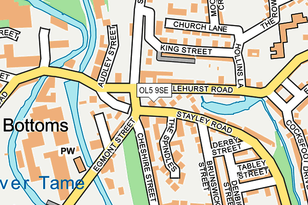 OL5 9SE map - OS OpenMap – Local (Ordnance Survey)