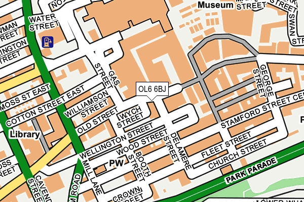 OL6 6BJ map - OS OpenMap – Local (Ordnance Survey)