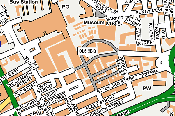 OL6 6BQ map - OS OpenMap – Local (Ordnance Survey)