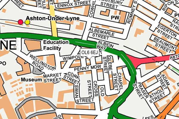 OL6 6EJ map - OS OpenMap – Local (Ordnance Survey)