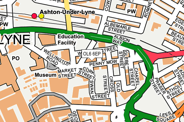 Map of T & A ASHTON LTD at local scale