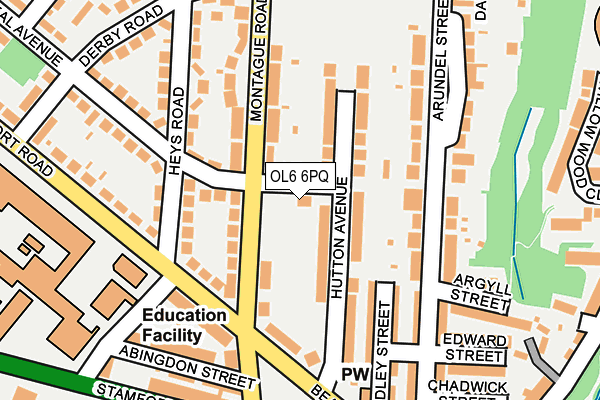 OL6 6PQ map - OS OpenMap – Local (Ordnance Survey)