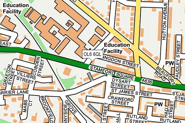 OL6 6QL map - OS OpenMap – Local (Ordnance Survey)