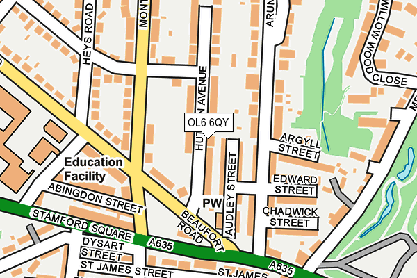 OL6 6QY map - OS OpenMap – Local (Ordnance Survey)