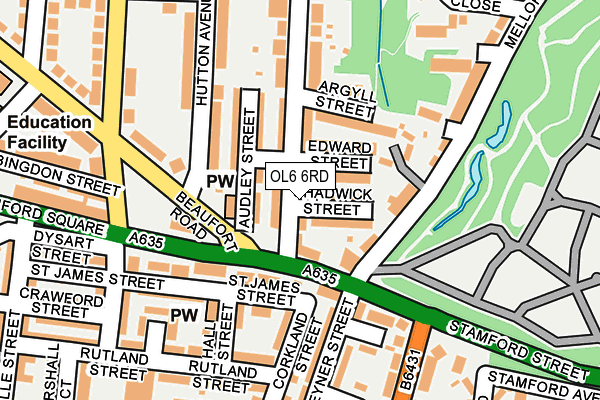 OL6 6RD map - OS OpenMap – Local (Ordnance Survey)