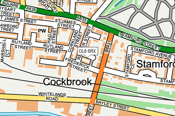 OL6 6RX map - OS OpenMap – Local (Ordnance Survey)