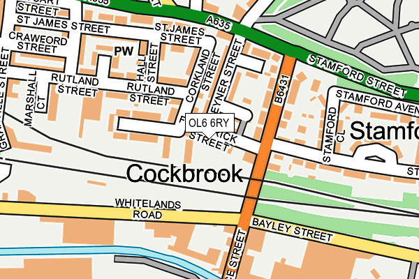 OL6 6RY map - OS OpenMap – Local (Ordnance Survey)