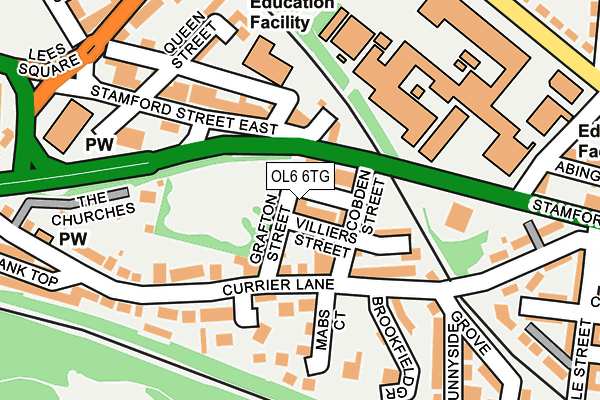 OL6 6TG map - OS OpenMap – Local (Ordnance Survey)