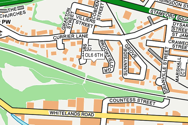 OL6 6TH map - OS OpenMap – Local (Ordnance Survey)