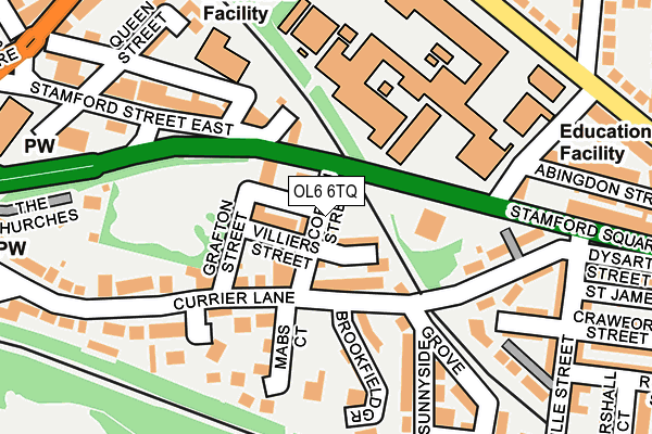 OL6 6TQ map - OS OpenMap – Local (Ordnance Survey)