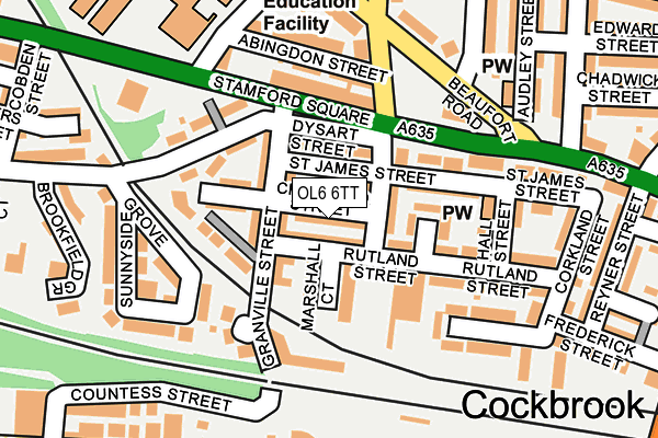OL6 6TT map - OS OpenMap – Local (Ordnance Survey)