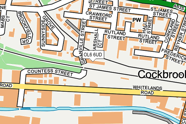 OL6 6UD map - OS OpenMap – Local (Ordnance Survey)
