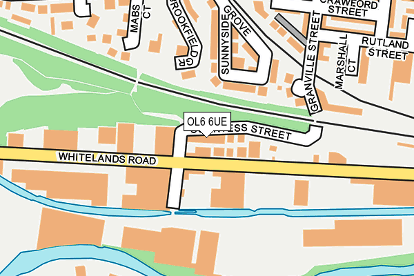 OL6 6UE map - OS OpenMap – Local (Ordnance Survey)