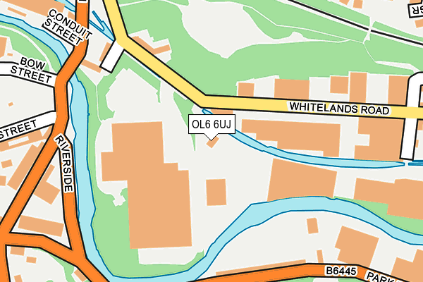 OL6 6UJ map - OS OpenMap – Local (Ordnance Survey)