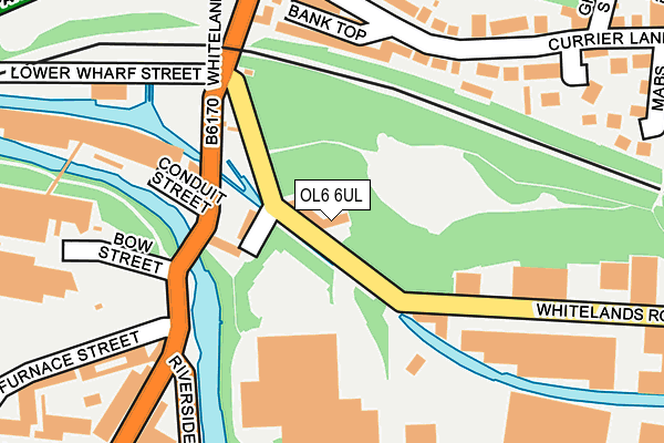 OL6 6UL map - OS OpenMap – Local (Ordnance Survey)