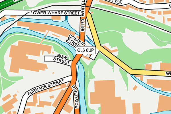 OL6 6UP map - OS OpenMap – Local (Ordnance Survey)