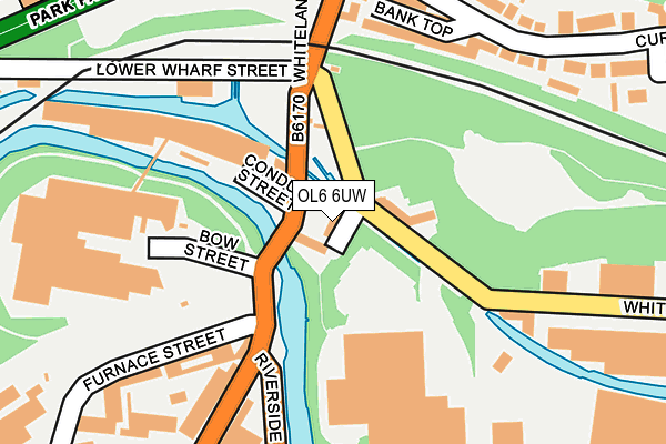 OL6 6UW map - OS OpenMap – Local (Ordnance Survey)