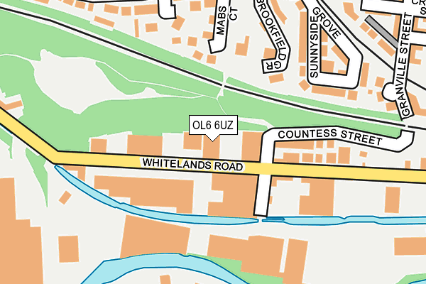 OL6 6UZ map - OS OpenMap – Local (Ordnance Survey)