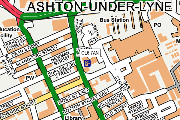 OL6 7AN map - OS OpenMap – Local (Ordnance Survey)